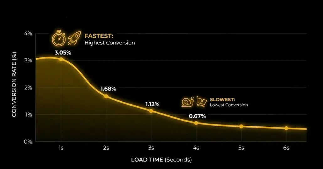 load time / conversion rate graph